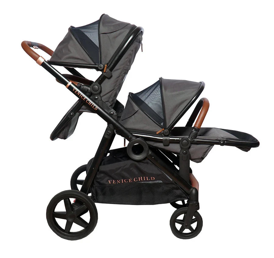 Venice Child Maverick Single to Double Stroller with 2nd Toddler Seat