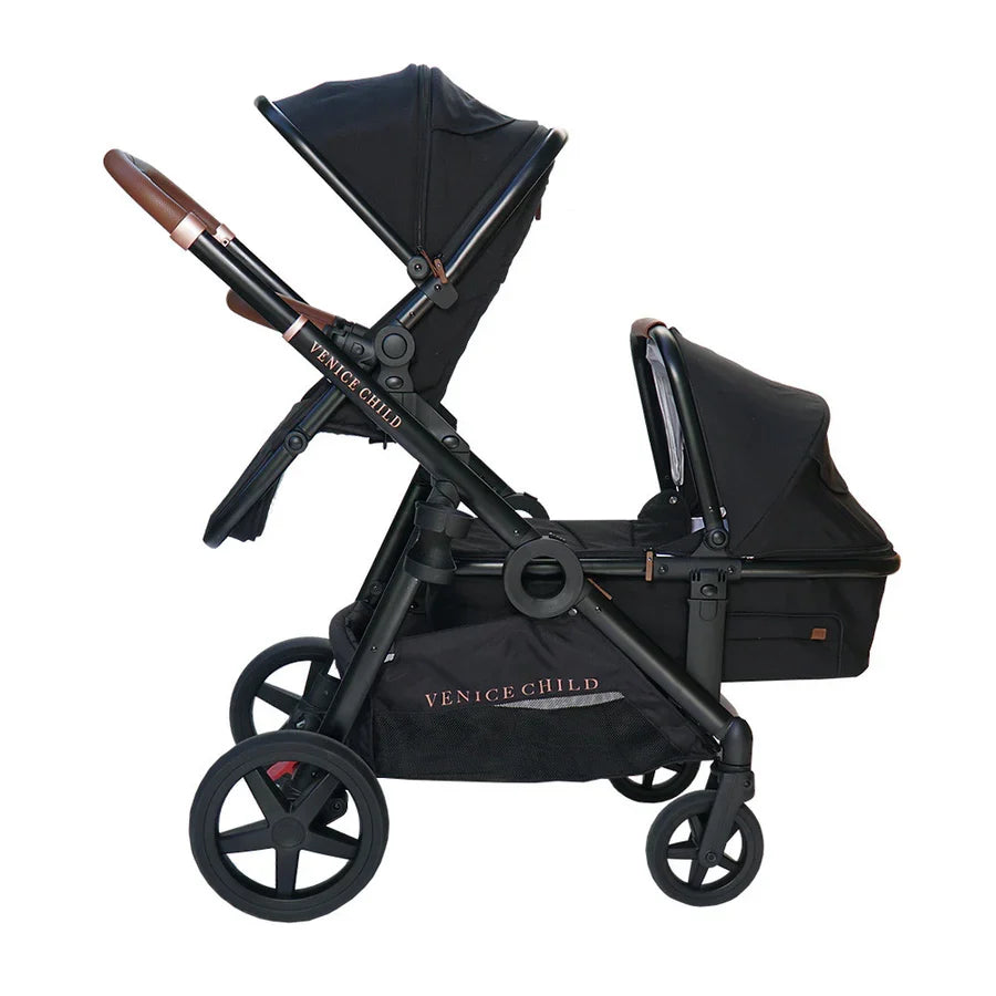 Venice Child Maverick Single to Double Stroller with Bassinet