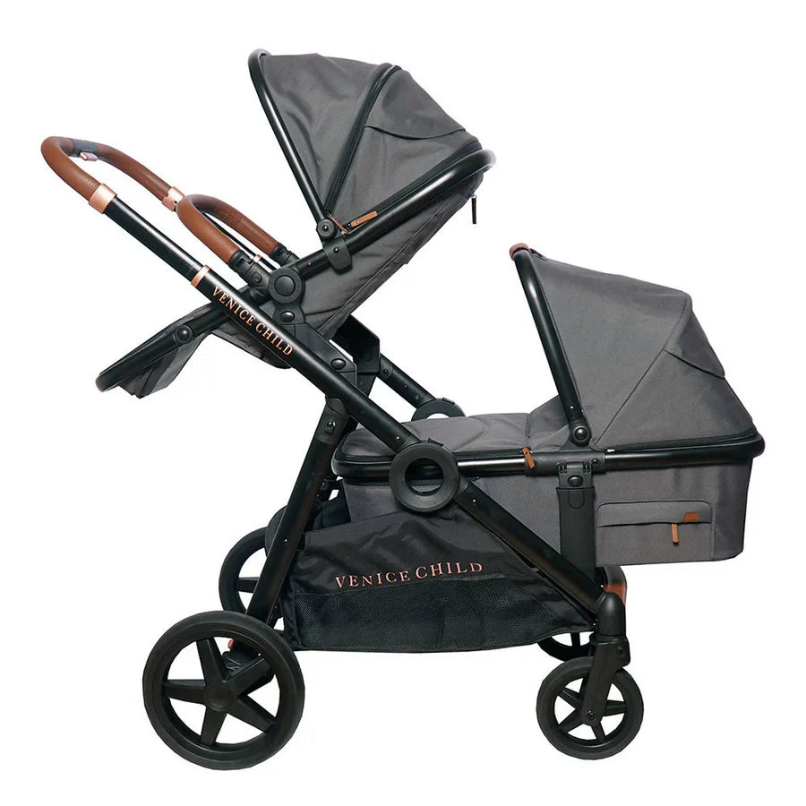 Venice Child Maverick Single to Double Stroller with Bassinet