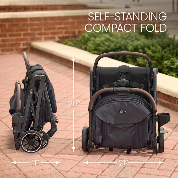 Britax Juniper Compact Stroller with One-Hand RapidFold - Raven Black