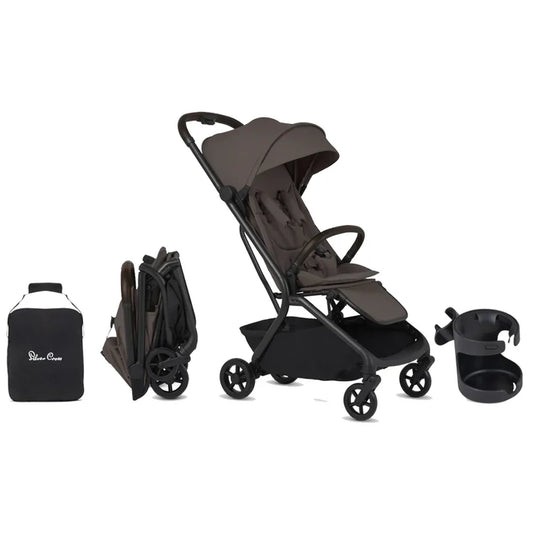 Silver Cross Nia Compact Stroller Travel Bundle - Chocolate