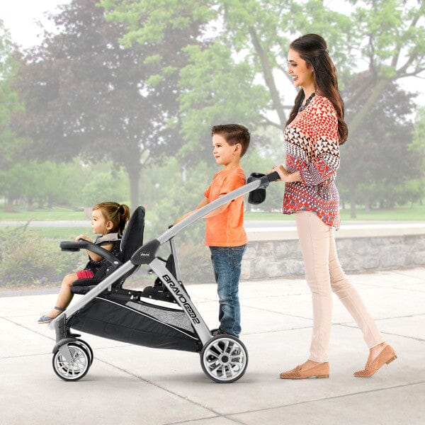 Chicco BravoFor2 Standing/Sitting Double Stroller - Iron